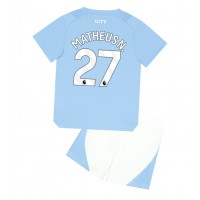 Manchester City Matheus Nunes #27 Hemmaställ Barn 2023-24 Korta ärmar (+ Korta byxor)